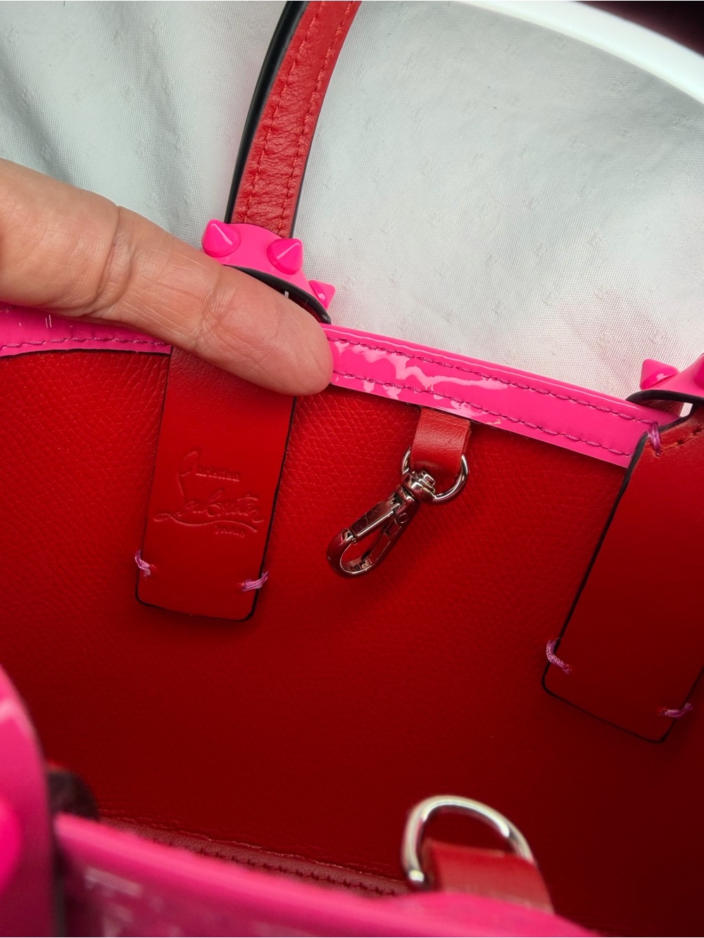 Christian Louboutin Nano Cabata Patent Tote - Picture 11 of 13